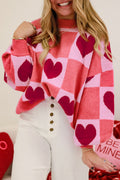 CURVY HEART BLOCK SWEATER