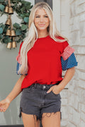 RED STARS AND STRIPES S/S TOP