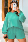 SEA GREEN MATCHING SHORTS SET