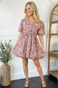 PINK COTTON BUBBLE DRESS