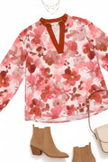 PINK FLORAL BLOUSE